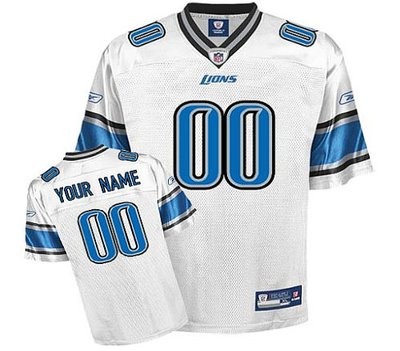 Detroit Lions Customized White Jersey (S-5XL)