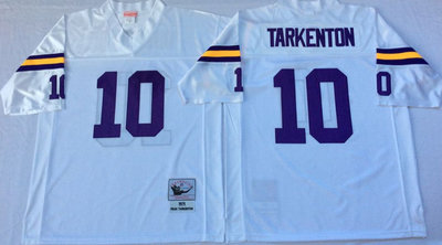 Vikings 10 Fran Tarkenton White Throwback Jersey Vikings 10 Fran Tarkenton White Throwback Jersey