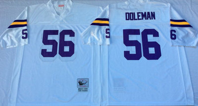 Vikings 56 Chris Doleman White Throwback Jersey