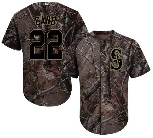 Mariners #22 Robinson Cano Camo Realtree Collection Cool Base Stitched Baseball Jersey