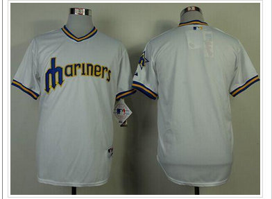 Seattle Mariners Blank White 1979 Turn Back The Clock Stitched Baseball Jersey