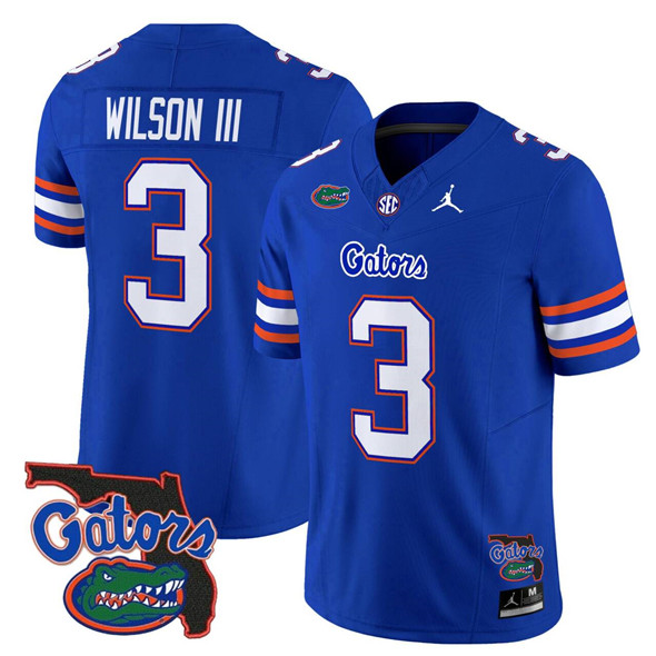 Men's Florida Gators #3 Eugene wilson lll Royal 2024 F.U.S.E. Florida Patch Vapor Limited Stitched Football Jersey Men's Florida Gators #3 Eugene wilson lll Royal 2024 F.U.S.E. Florida Patch Vapor Limited Stitched Football Jersey