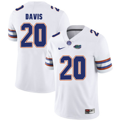 Florida Gators White Malik Davis Football Player Performance Jersey Florida Gators White Malik Davis Football Player Performance Jersey