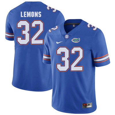Florida Gators Royal Blue Adarius Lemons Football Player Performance Jersey Florida Gators Royal Blue Adarius Lemons Football Player Performance Jersey