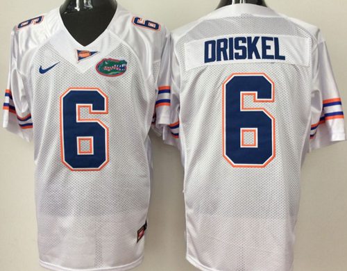 Gators #6 Jeff Driskel White Stitched NCAA Jersey Gators #6 Jeff Driskel White Stitched NCAA Jersey