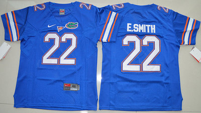 Gators #22 E.Smith Blue Embroidered Youth NCAA Jersey