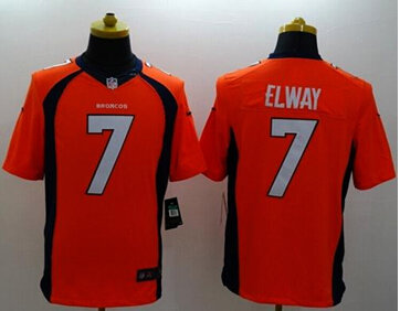 NEW Denver Broncos #7 John Elway Orange Team Color NFL New Limited Jersey