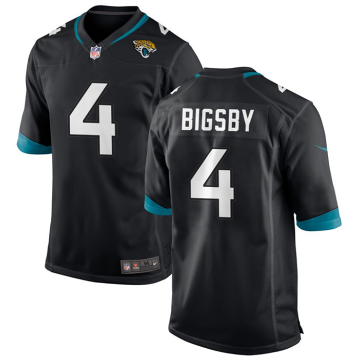 Men's Jacksonville Jaguars #4 Tank Bigsby Black Stitched Game Jersey Men's Jacksonville Jaguars #4 Tank Bigsby Black Stitched Game Jersey