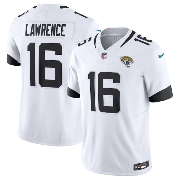Men's Jacksonville Jaguars #16 Trevor Lawrence White 2023 F.U.S.E Vapor Untouchable Limited Stitched Jersey Men's Jacksonville Jaguars #16 Trevor Lawrence White 2023 F.U.S.E Vapor Untouchable Limited Stitched Jersey