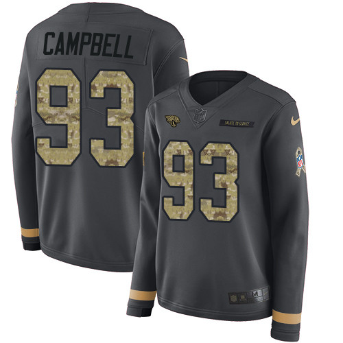 Nike Jaguars #93 Calais Campbell Anthracite Salute to Service Nike Jaguars #93 Calais Campbell Anthracite Salute to Service