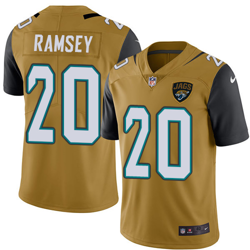 Nike #20 Jalen Ramsey Elite Gold Rush Men's Jacksonville Jaguars