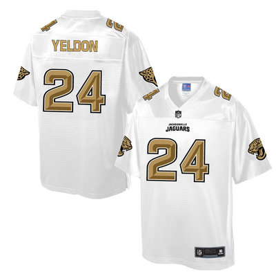 Nike Jaguars #24 T.J. Yeldon White Men's NFL Pro Line Fashion Elite Jersey