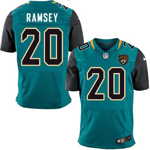 Nike Jaguars #20 Jalen Ramsey Teal Green Team Color Men's Stitched NFL Elite Jersey Nike Jaguars #20 Jalen Ramsey Teal Green Team Color Men's Stitched NFL Elite Jersey