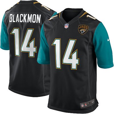 NFL NEW Jacksonville Jaguars 14 Justin Blackmon Black Alternate Jerseys(Game)