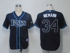 Tampa Bay Rays 34 Niemann Dark Blue