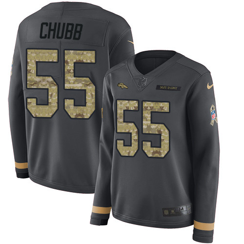 Nike Broncos #55 Bradley Chubb Anthracite Salute to Service