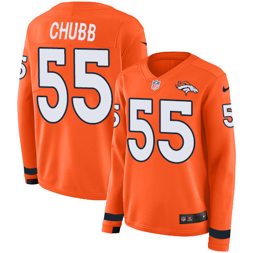 Nike Broncos #55 Bradley Chubb Orange Team Color Women's