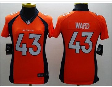Women's NEW Broncos #43 T.J. Ward Orange Team Color NFL New Limited Jersey