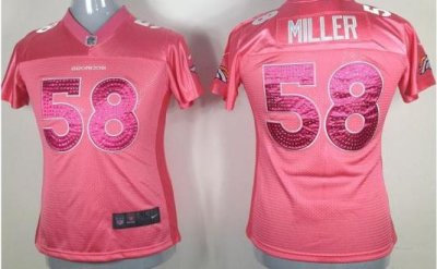 Women Nike Denver Broncos 58# Von Miller Pingk NFL Jerseys