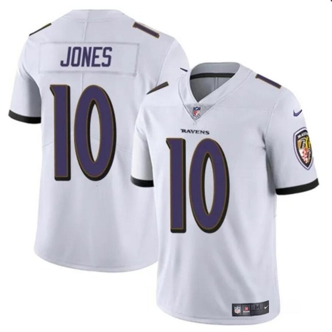 Youth Baltimore Ravens #10 Emory Jones White Vapor Limited Football Jersey Youth Baltimore Ravens #10 Emory Jones White Vapor Limited Football Jersey