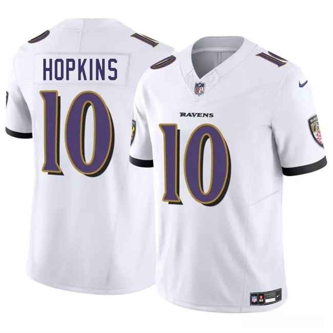 Youth Baltimore Ravens #10 DeAndre Hopkins White 2025 F.U.S.E Vapor Limited Football Jersey Youth Baltimore Ravens #10 DeAndre Hopkins White 2025 F.U.S.E Vapor Limited Football Jersey