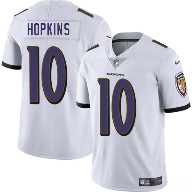 Youth Baltimore Ravens #10 DeAndre Hopkins White Vapor Limited Football Jersey Youth Baltimore Ravens #10 DeAndre Hopkins White Vapor Limited Football Jersey