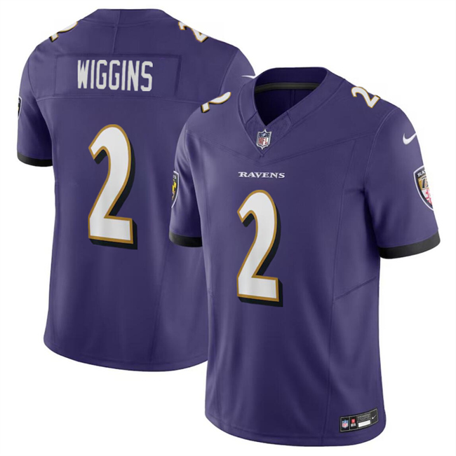 Youth Baltimore Ravens #2 Nate Wiggins Purple 2024 Draft F.U.S.E Vapor Limited Football Jersey Youth Baltimore Ravens #2 Nate Wiggins Purple 2024 Draft F.U.S.E Vapor Limited Football Jersey