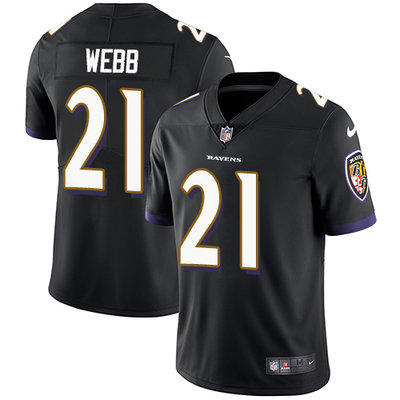 Nike Ravens #21 Lardarius Webb Black Alternate Youth Stitched NFL Vapor Untouchable Limited Jersey