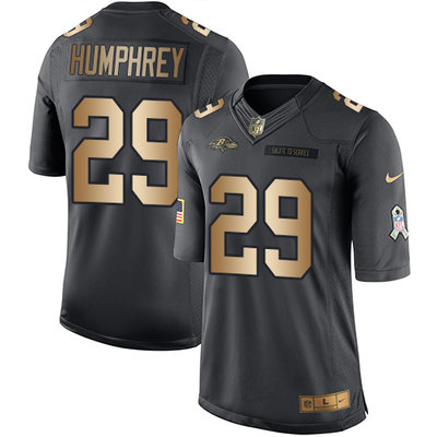 Nike Ravens #29 Marlon Humphrey Black Youth Stitched NFL Limited Gold Salute to Service Jersey Nike Ravens #29 Marlon Humphrey Black Youth Stitched NFL Limited Gold Salute to Service Jersey