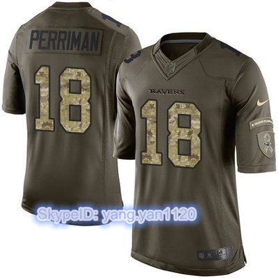 Nike Ravens #18 Breshad Perriman Green Youth Stitched NFL Limited Salute to Service Jersey