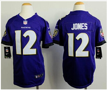 Youth NEW Ravens #12 Jacoby Jones Purple Team Color NFL New Elite Jersey Youth NEW Ravens #12 Jacoby Jones Purple Team Color NFL New Elite Jersey