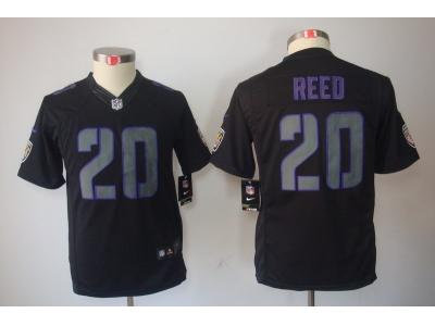 Youth NEW Baltimore Ravens #20 Ed Reed Black Jerseys(Impact Limited) Youth NEW Baltimore Ravens #20 Ed Reed Black Jerseys(Impact Limited)