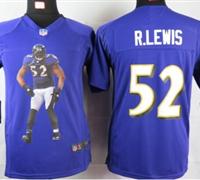 Nike youth Baltimore Ravens #52 R.lewis Purple Portrait Fashion Game Jerseys Nike youth Baltimore Ravens #52 R.lewis Purple Portrait Fashion Game Jerseys
