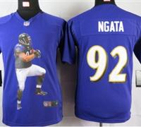 Nike youth Baltimore Ravens #92 Ngata Purple Portrait Fashion Game Jerseys