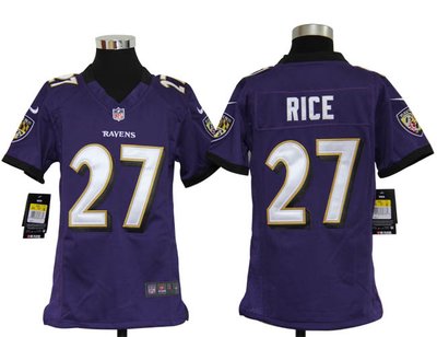 Nike NFL Youth Baltimore Ravens 27 Ray Rice Purple Jerseys
