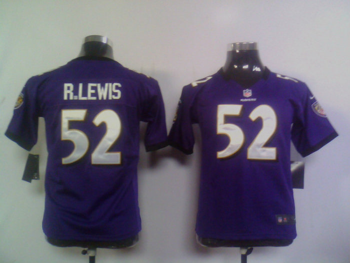 Nike NFL Youth Baltimore Ravens 52 Ray Lewis Purple Jerseys