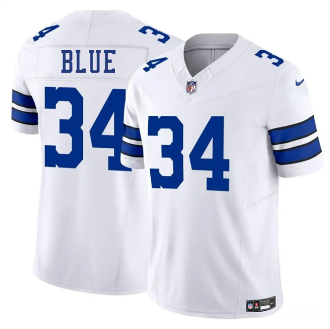 Youth Dallas Cowboys #34 Jaydon Blue White 2025 Draft F.U.S.E Vapor Untouchable Limited Stitched Football Jersey Youth Dallas Cowboys #34 Jaydon Blue White 2025 Draft F.U.S.E Vapor Untouchable Limited Stitched Football Jersey