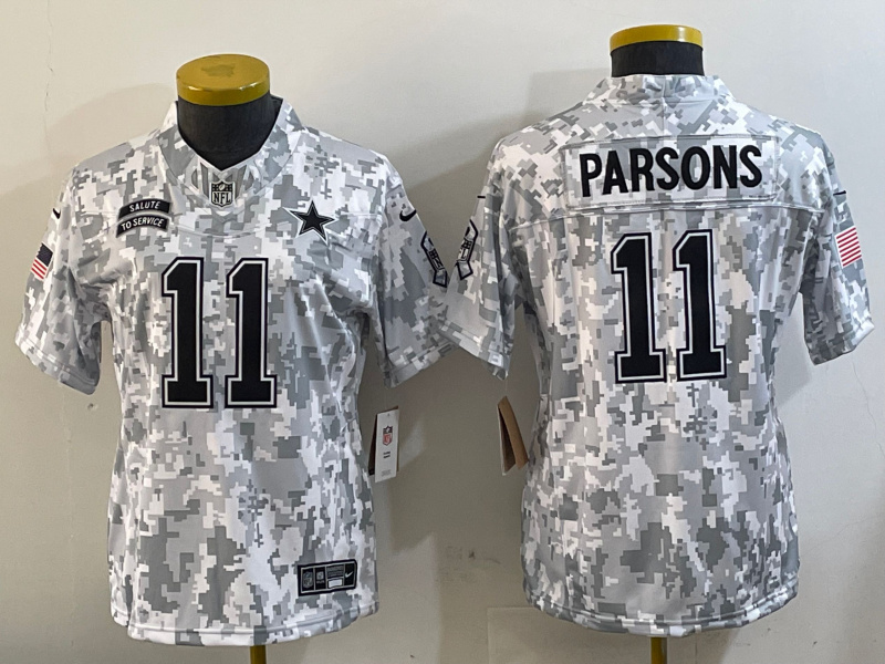 Youth Dallas Cowboys #11 Micah Parsons 2024 F.U.S.E Arctic Camo Salute To Service Limited Stitched Football Jersey 1 Youth Dallas Cowboys #11 Micah Parsons 2024 F.U.S.E Arctic Camo Salute To Service Limited Stitched Football Jersey 1