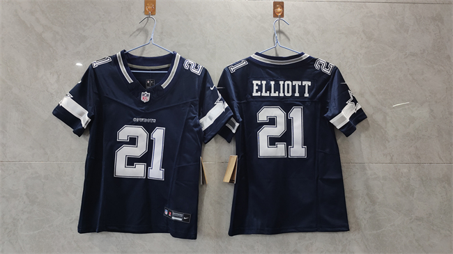 Youth Dallas Cowboys #21 Ezekiel Elliott Navy 2023 F.U.S.E. Limited Stitched Football Jersey Youth Dallas Cowboys #21 Ezekiel Elliott Navy 2023 F.U.S.E. Limited Stitched Football Jersey