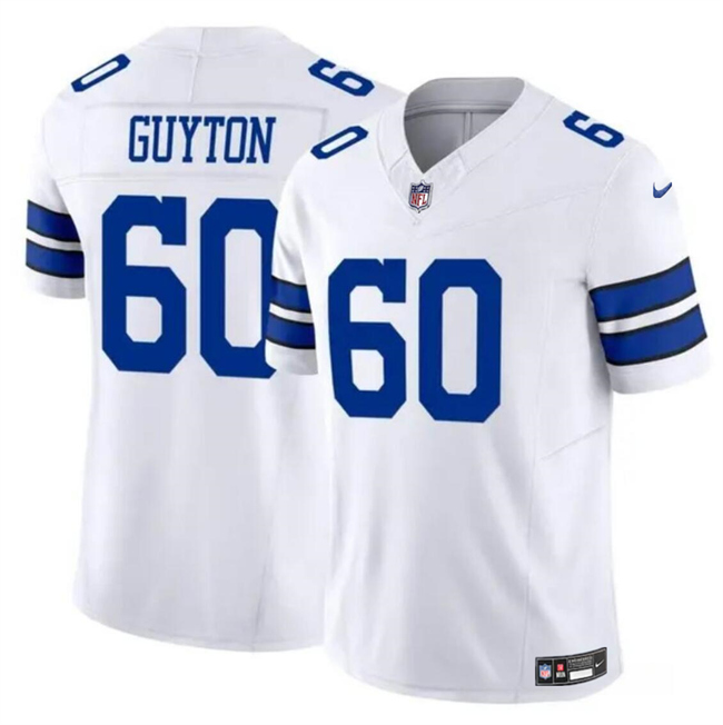 Youth Dallas Cowboys #60 Tyler Guyton White 2024 F.U.S.E Draft Vapor Untouchable Limited Stitched Football Jersey Youth Dallas Cowboys #60 Tyler Guyton White 2024 F.U.S.E Draft Vapor Untouchable Limited Stitched Football Jersey
