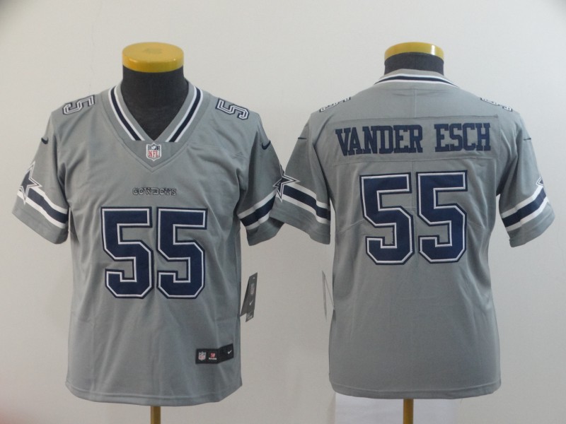Youth Nike Cowboys 55 Leighton Vander Esch Gray Youth Inverted Legend Limited Jersey Youth Nike Cowboys 55 Leighton Vander Esch Gray Youth Inverted Legend Limited Jersey