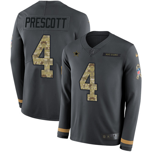 Nike Cowboys #4 Dak Prescott Anthracite Salute to Service Youth Nike Cowboys #4 Dak Prescott Anthracite Salute to Service Youth
