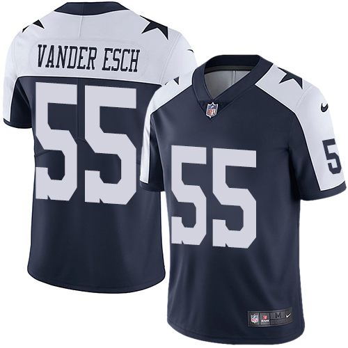 Nike Cowboys #55 Leighton Vander Esch Navy Blue Thanksgiving Youth Stitched NFL Vapor Untouchable Limited Throwback Jersey Nike Cowboys #55 Leighton Vander Esch Navy Blue Thanksgiving Youth Stitched NFL Vapor Untouchable Limited Throwback Jersey