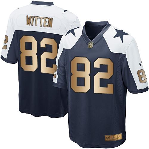 Nike Cowboys #82 Jason Witten Navy Blue Thanksgiving Throwback Youth Stitched NFL Elite Gold Jersey Nike Cowboys #82 Jason Witten Navy Blue Thanksgiving Throwback Youth Stitched NFL Elite Gold Jersey