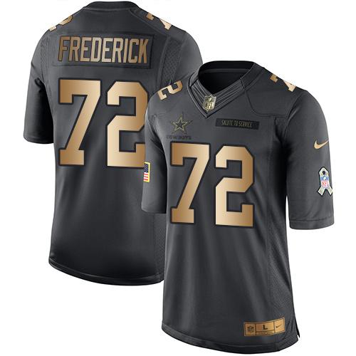 Nike Cowboys #72 Travis Frederick Black Youth Stitched NFL Limited Gold Salute to Service Jersey Nike Cowboys #72 Travis Frederick Black Youth Stitched NFL Limited Gold Salute to Service Jersey