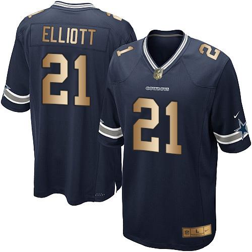 Nike Cowboys #21 Ezekiel Elliott Navy Blue Team Color Youth Stitched NFL Elite Gold Jersey Nike Cowboys #21 Ezekiel Elliott Navy Blue Team Color Youth Stitched NFL Elite Gold Jersey