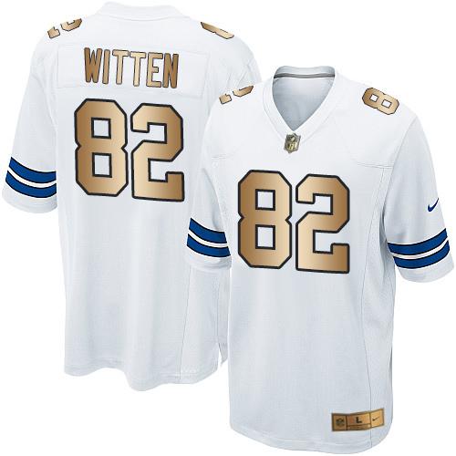 Nike Cowboys #82 Jason Witten White Youth Stitched NFL Elite Gold Jersey Nike Cowboys #82 Jason Witten White Youth Stitched NFL Elite Gold Jersey