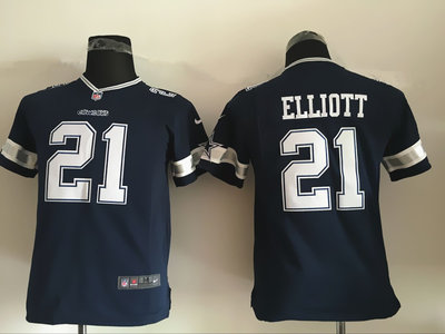 Nike Cowboys #21 Ezekiel Elliott Navy Blue Team Color youth Stitched NFL Elite Jersey Nike Cowboys #21 Ezekiel Elliott Navy Blue Team Color youth Stitched NFL Elite Jersey