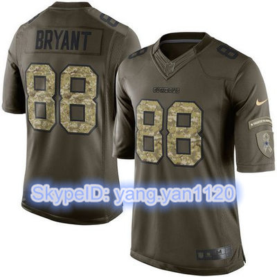 Nike Cowboys #88 Dez Bryant Green Color Youth Stitched NFL Limited Salute to Service Jersey
