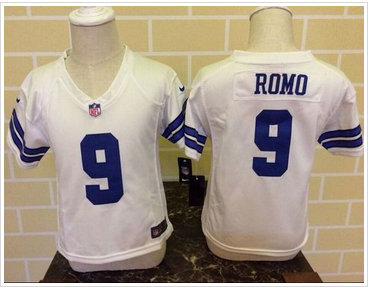 Toddler Nike Cowboys #9 Tony Romo White Stitched NFL Elite Jersey